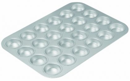 Chicago Metallic Commercial II Traditional Uncoated 24-cup Mini Muffin Pan