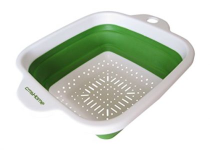 cmsHome Green Colapsible 7.5″ Square Strainer Colander Non-Toxic