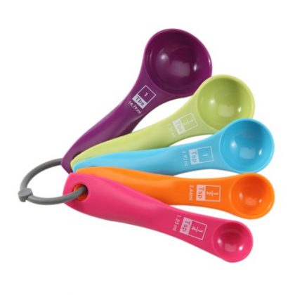 Baker’s Secret 5-Piece Measuring Spoon Set, Multi-Color