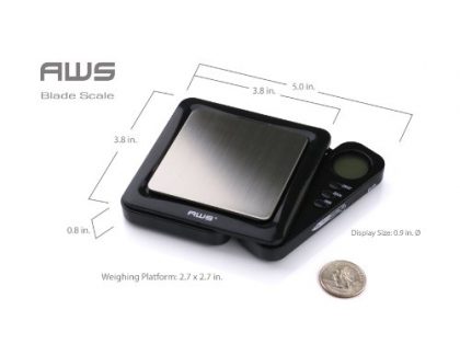 American Weigh Scales Black Blade Digital Pocket Scale, BL-1KG-BLK 1000 by 0.1 G
