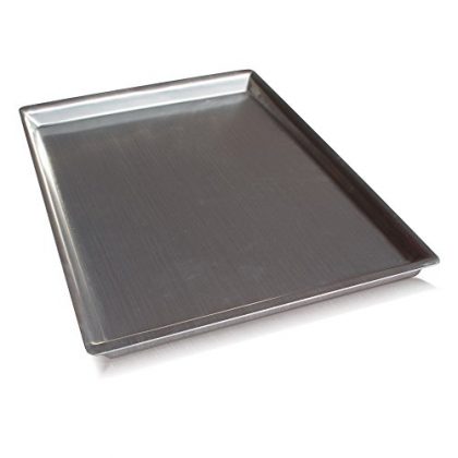 Half Sheet Pan by Island Ware – Best 12, Not 13 Gauge Baking Sheet for Your Rack – Natural Aluminum Finish – Commercial Baker’s Size – Non Rimmed but a Sanitary Bead – Heavy-Duty – Cake, Cookies and Jelly Rolls All Fit – Lifetime Guarantee