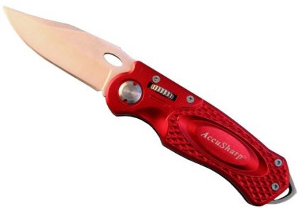 Accusharp 702C Sport Knife, Red