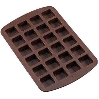 Sorbus® 24 Cavity Silicone Brownie Squares Baking Mold Pans, Non-Stick, Easy To Clean, Oven / Microwave / Dishwasher / Freezer safe, Heat Resistant Up To 450°F
