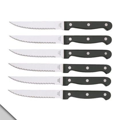 2 X Ikea Stainless Steel Steak Knife, Set of 6, Black, Silver