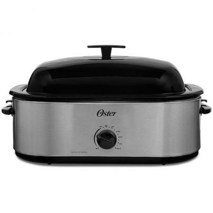Oster 24 Pound Roaster Oven, High Dome Lid, Stainless