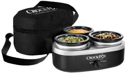 Crock-Pot SCRMTD307-DK 16-Ounce Little Triple Dipper, Silver and Black