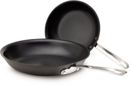 Emeril by All-Clad E919S2 Hard Anodized Nonstick Scratch Resistant 8-Inch and 12-Inch Fry Pan / Saute Pan Cookware Set, 2-Piece, Black