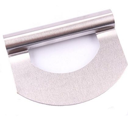 New Stainless Steel Dough Scraper Rocker Style Cake Pizza Cutter Pastry Bread Separator Scale Knife Baking Tool