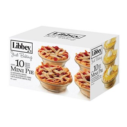 Libbey CRI56236 Glass Just Baking Pie 4.9 in., 10 Pieces