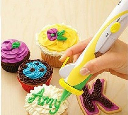 Lycheers Battery Operated Frosting Deco Pen Magic Cupcake Cookie Cake Decoration Pastry Decorating Writing Set Kit Tool