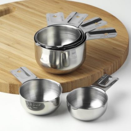 Kitchenmade Stainless Steel Measuring Cups 6 Piece Stackable Set
