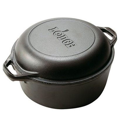 Lodge L8DD3 Double Dutch Oven and Casserole with Skillet Cover, 5-Quart