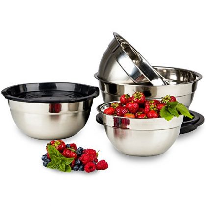 Stainless Steel Mixing Bowls Set With Lids