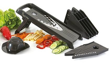 Chef’s Way Mandoline Slicer – Professional Kitchen V-Slicer + Bonus Recipes – Vegetable & Fruits, Food Cutter, Chopper & Slicer – Stainless Steel Sharp Blade
