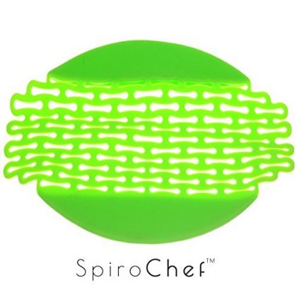 SpiroChef (TM) Collapsible Silicone Strainer Colander and Steamer, Safely Cover and Easily Drain Boiling Liquids (One Size Fits All) Green