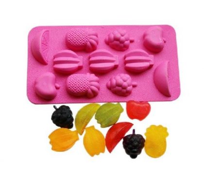 Luxbon 11 Fruits Series£¨Lemon/Grapes/Apple..£© Figure Candy/Ice/Cake/Chocolate/Sugar Craft Fondant Mold/Tray Silicone Decorating Tools Randomly Color