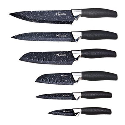 Chef Essential 6 Piece Knife Set, New England Cutlery Series, Black