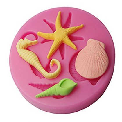 FOUR-C Cupcake Top Mold Silicone Cake Decorating Tools Color Pink