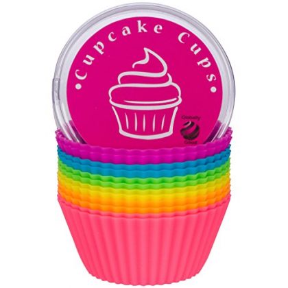 Globally Good® Silicone Baking Cups / Cupcake Liners – 12 Reusable Muffin Molds in Storage Container