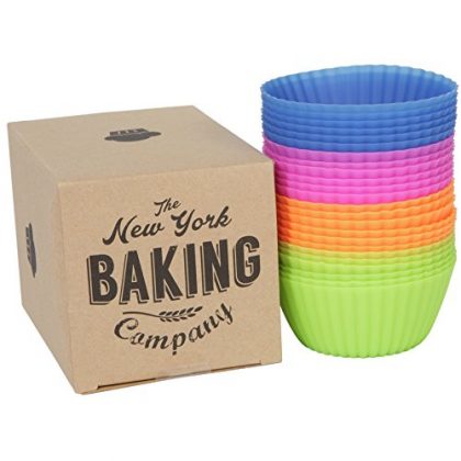 The New York Baking Company | 24-pack Reusable Silicone Baking Cups / Cupcake Liners