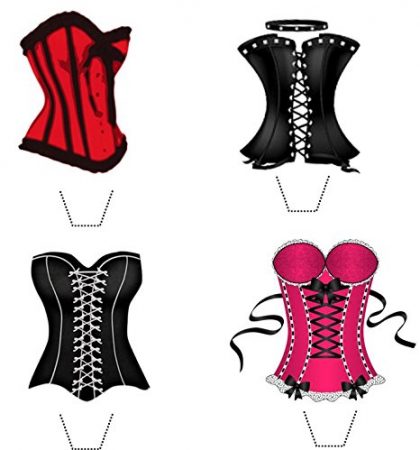 Novelty Corset / Basque Mix 12 Edible Stand up wafer paper cake toppers (5 – 10 BUSINESS DAYS DELIVERY FROM UK)