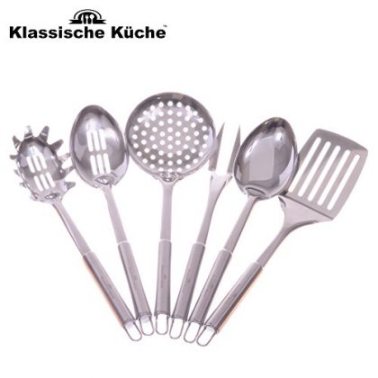 Klassische Kuche (TM) Professional Grade Stainless Steel Flatware 6 Piece Kitchen Tool and Gadget Set