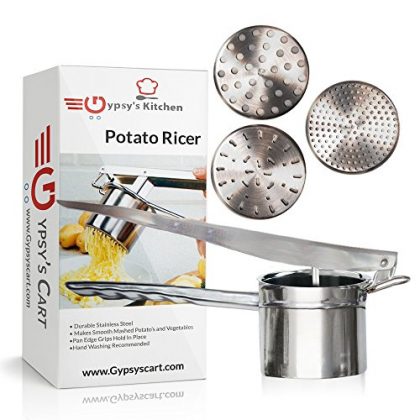 Best Stainless Steel Potato Ricer. Professional Grade Potato Masher From Gypsy’s Kitchen. Use As a Juice Press, Potatoes Ricer, or Baby Food Mill. 3 Inserts Ensure Versatility. Make Better Mashed Potatoes Today.