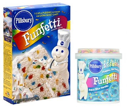 Pillsbury Funfetti White Cake Mix and Frosting – (Aqua Blue Vanilla)