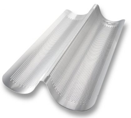 USA Pans 2-Well Perforated Italian Loaf Pan