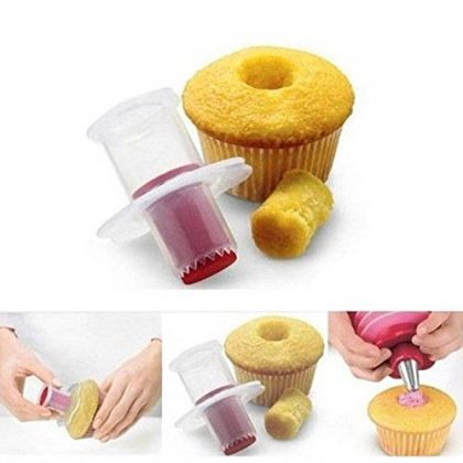 Buyusee 5 Pcs Cupcake Muffin Cake Corer Plunger Cutter Pastry Decorating Divider Tool