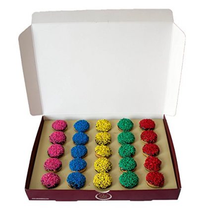 Mini Vanilla Cupcakes One Color Sprinkles Mix Variety Pack Gift Box By OB