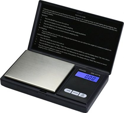 Smart Weigh SWS600 Elite Pocket Sized Digital Scale, Black