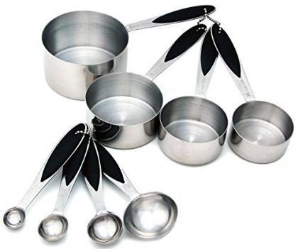 Spring Chef 8-Piece Premium Stainless Steel Measuring Cups and Spoons Set