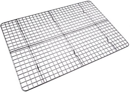 Checkered Chef Cooling/Baking Rack. Stainless Steel Oven Safe. Fits Half Sheet Cookie Pan