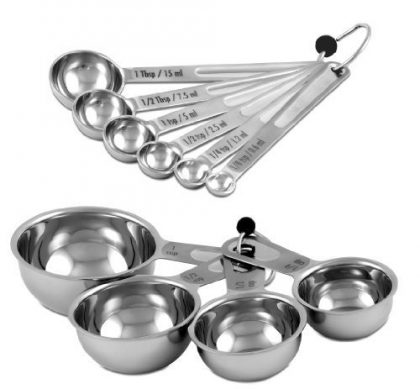 CIA Masters Collection Stainless Steel 10-Piece Measuring Cup and Spoon Set