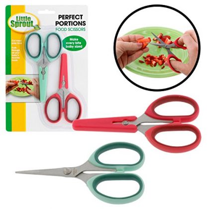 Baby Food Scissors with Covers – Set of 2 Shears to Make Every Bite Baby Sized