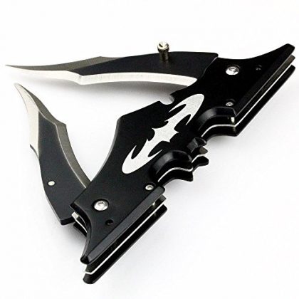 Icetek Sports Batman Dual Blade Knife, Black, 11.5″