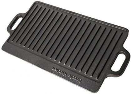 Utopia Kitchen Cast Iron Reversible Grill Griddle 15-inch x 9-inch