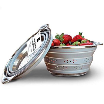 California Kitchenware Anacapa Stainless Steel and Silicone Collapsible Strainer