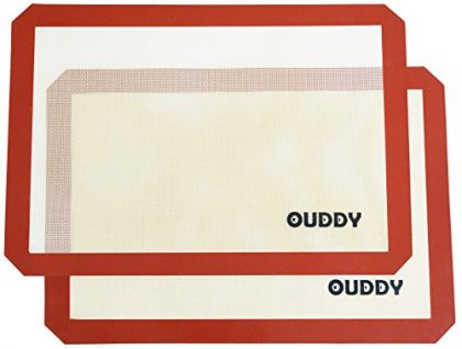 Clearance Sale – Ouddy Premium Non-Stick Silicone Baking Mat, Reusable Baking Liner, Cookie Sheets, Cookie Mat Set, 16 1/2 X 11 5/8 Inch, Set of 2