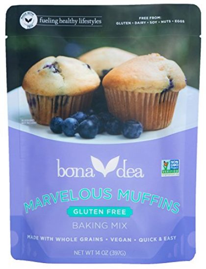 Gluten Free Marvelous Muffins Mix – By Bona Dea, Allergen Free & Vegan, 14 oz, 2 Pack