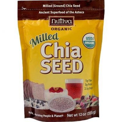 Nutiva Chia Seed, Organic, Milled, 12 Oz, Pack Of 6
