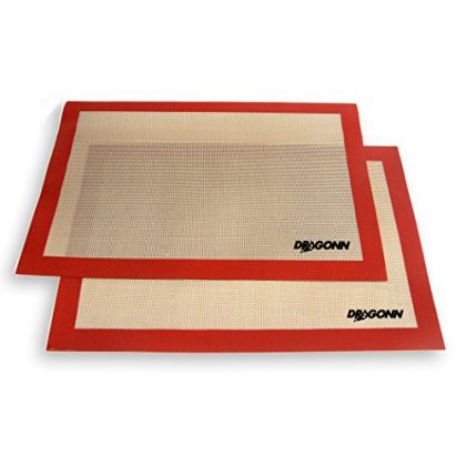 DRAGONN® (2 Pk) Premium Non-stick Silicone Baking Mat Set, Half Sheet Size, 11-7/8-inch X 15-3/4-inch