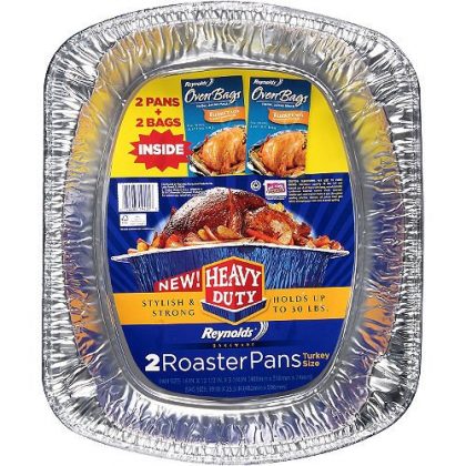Reynolds Heavy Duty Turkey Size Roaster Pans 2 Ct. And Oven Bags 2 Ct.
