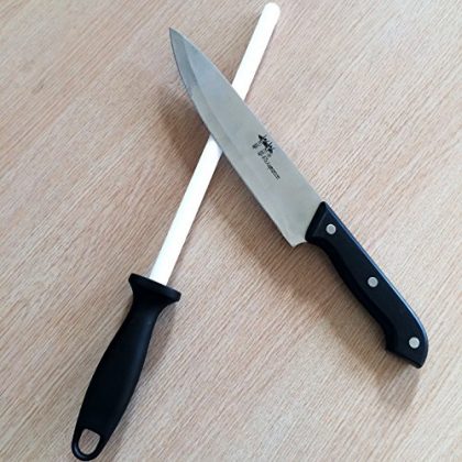 10″ Ceramic Sharpener Sharpening Rod Stick for Kitchen Steel Knives